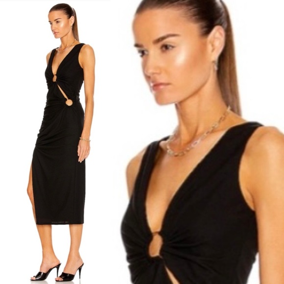 NICHOLAS
NICHOLAS MADDY
MIDI DRESS Black size 4 bodycon - Picture 2 of 10